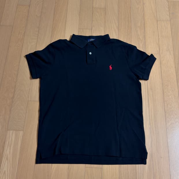 폴로 랄프로렌 남성 블랙 슬림핏 카라티 M