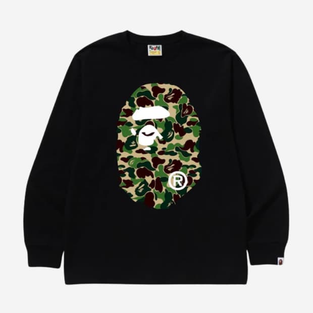 2XL) 베이프 ABC카모 빅헤드 롱슬리브 카모