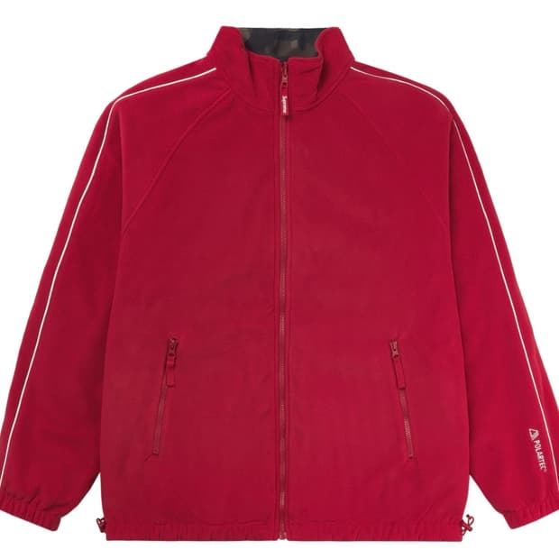 슈프림 폴라텍 리버시블 트랙 재킷 레드 