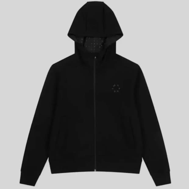 오헤시오 도트 후드집업 블랙