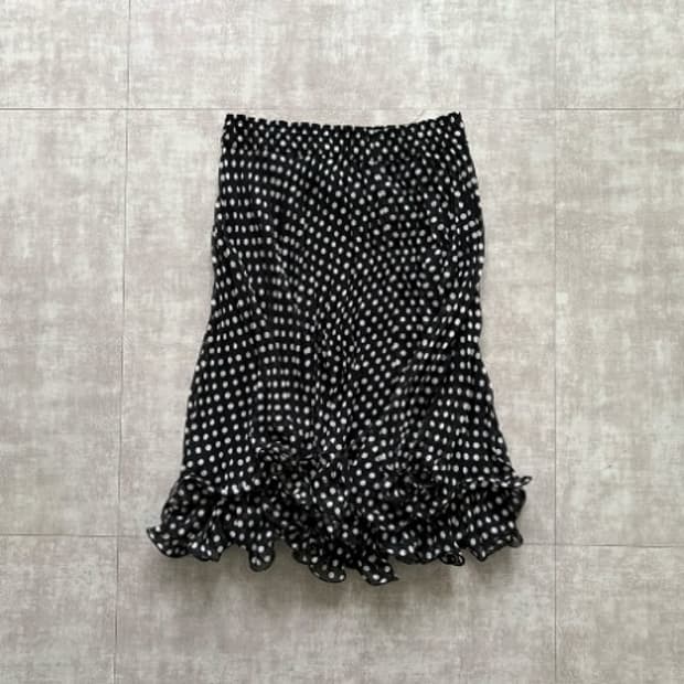 dot frill skirt