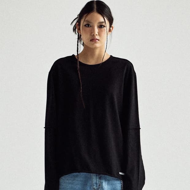 더바이닐하우스 컷오프 레이어드 티