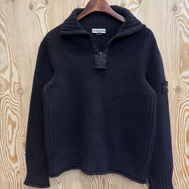 00s 스톤아일랜드 하프 집업 울 니트
