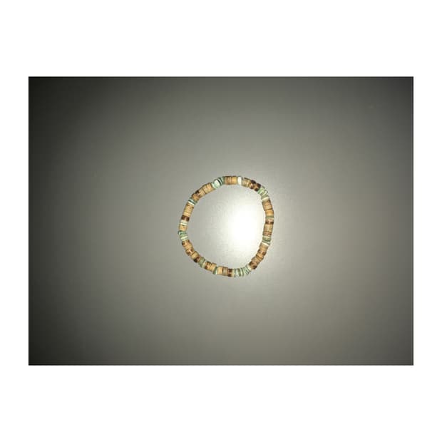 [악] 빈티지 우드 자개 비즈팔찌