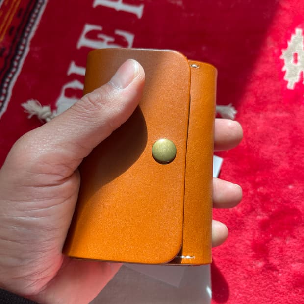 베지터블 소가죽 미니 가죽지갑