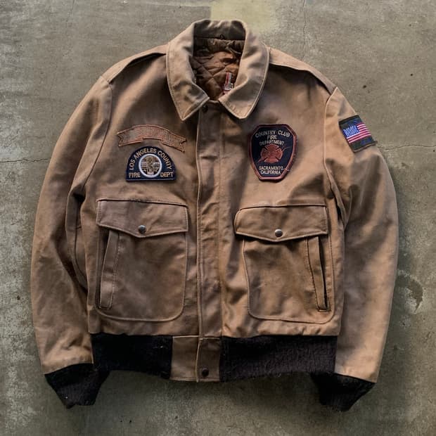 70-80s 시얼스 더 레더 샵 A-2 타입 레더 자켓