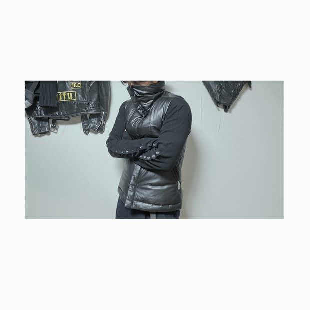 C - Diem leather down vest jacket