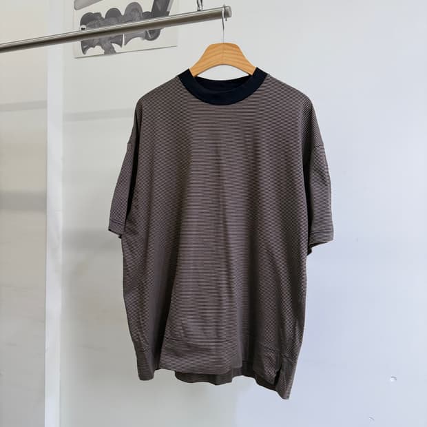 MARKAWARE (Made in Japan) 스트라이프 반팔 티셔츠