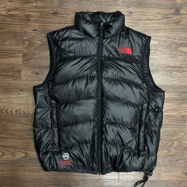 노스페이스 아콘카구아 써밋 다운 패딩조끼 베스트 블랙
