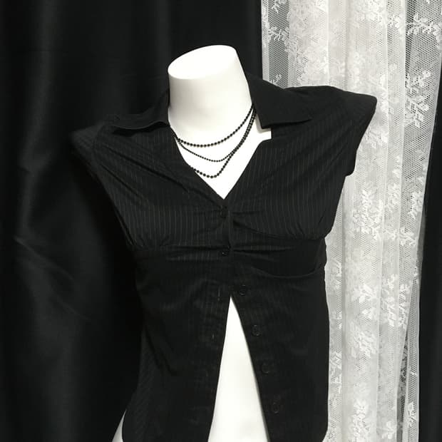 Please No Follow Chloe V Shirt Top Black