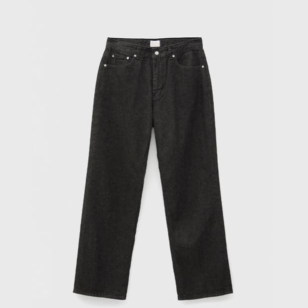 Youth straight black denim