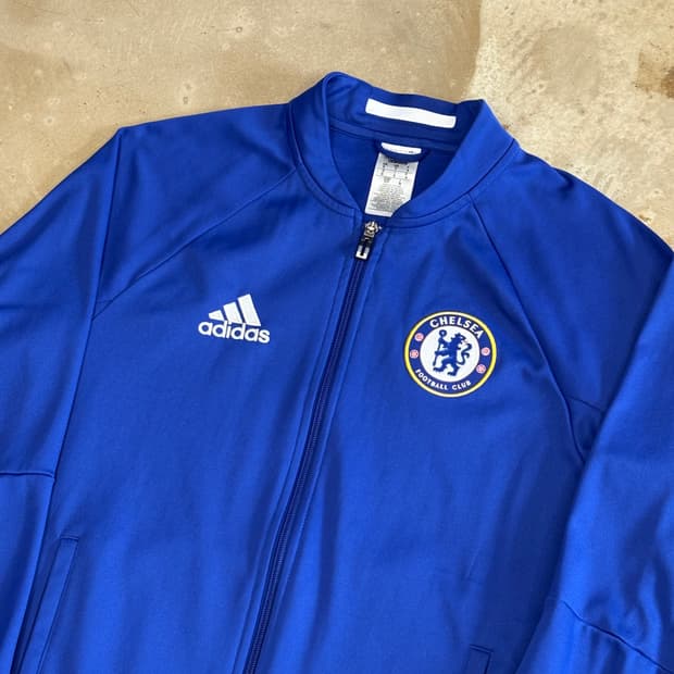 S 아디다스 첼시 빅로고 블루 트랙탑