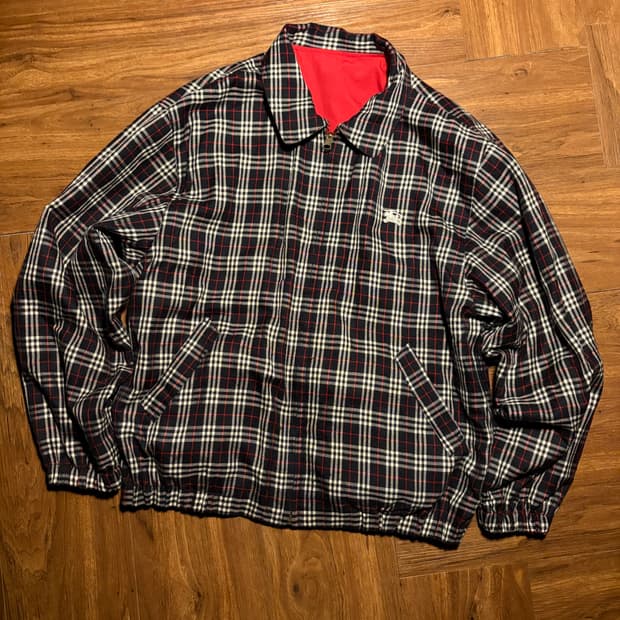 90s Burberrys reversible check bomber