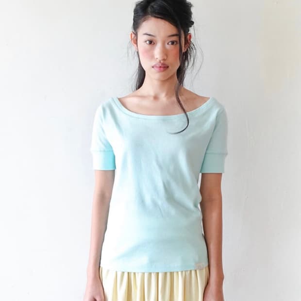 샵페어리 립 하프 탑 민트 rib half top mint