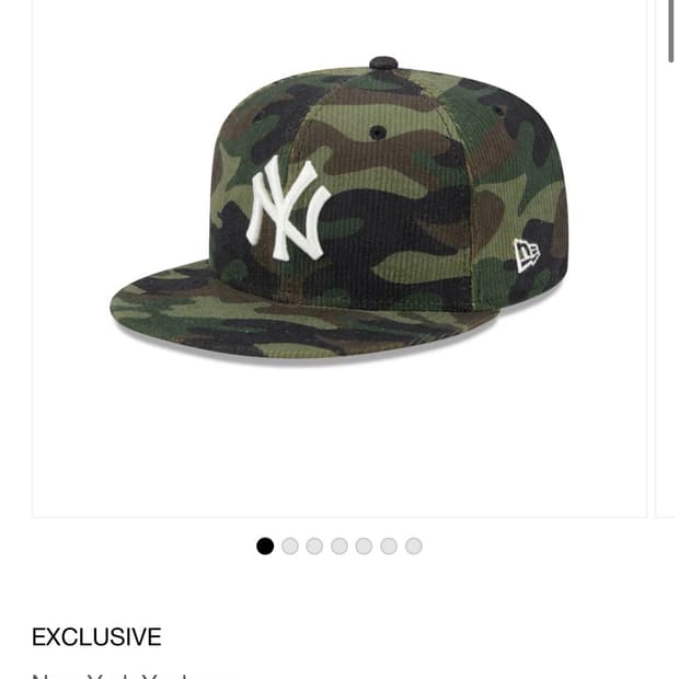 뉴에라 양키스 카모 코드 59FIFTY 피티드캡