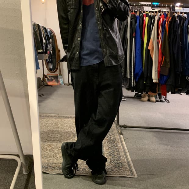 버버리 블랙라벨 양가죽 자켓 L