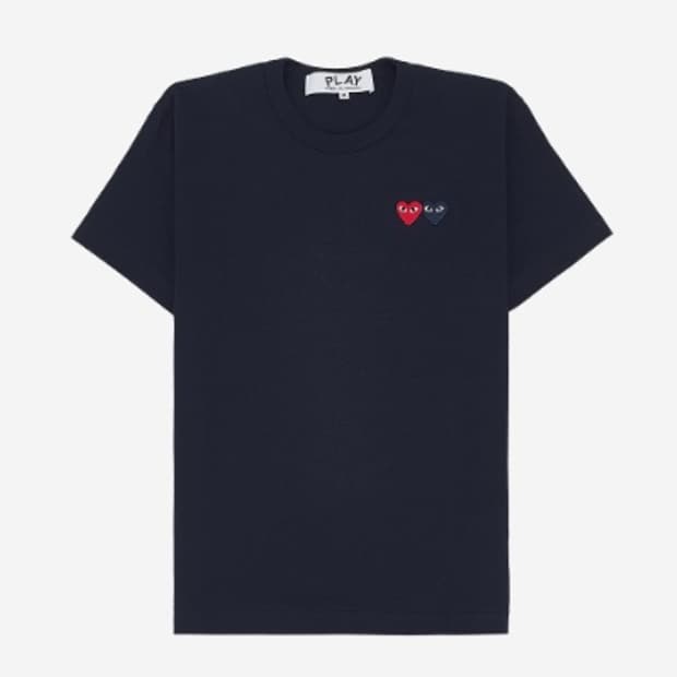 후쿠오카 꼼데 더블하트 네이비