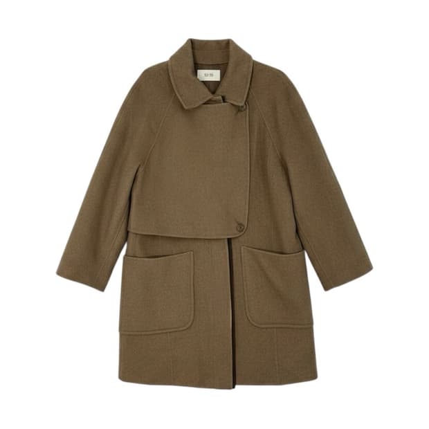 SJSJ 브라운 모직코트