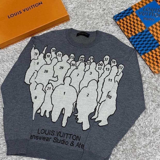 루이비통 버질아블로 스튜디오 자카드 니트