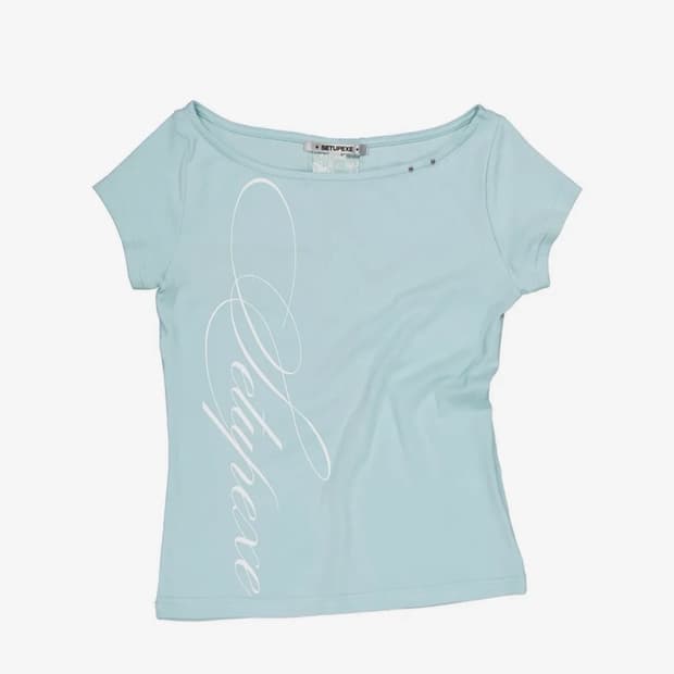 (새상품)셋업이엑스이 LACE CROSS T-SHIRT / MINT