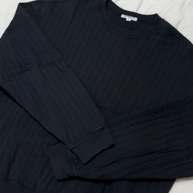 레이디화이트 퀼티드 크루넥[앤트러사이트, M]