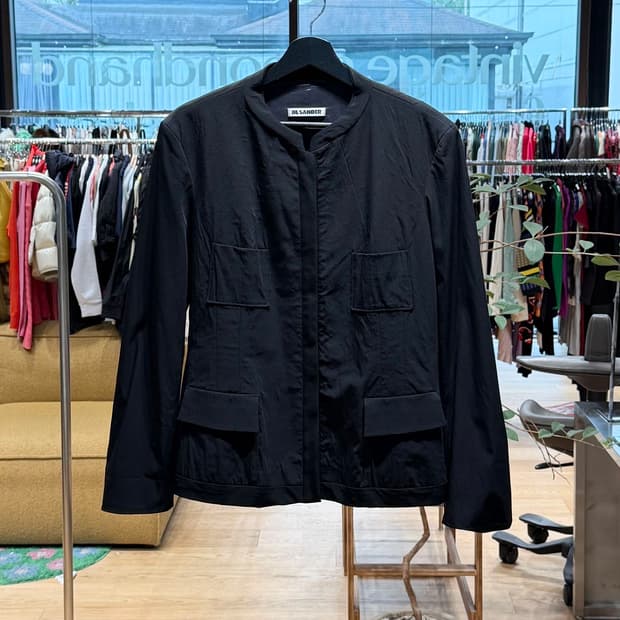 질샌더 블랙 나일론혼방 멀티포켓 자켓 