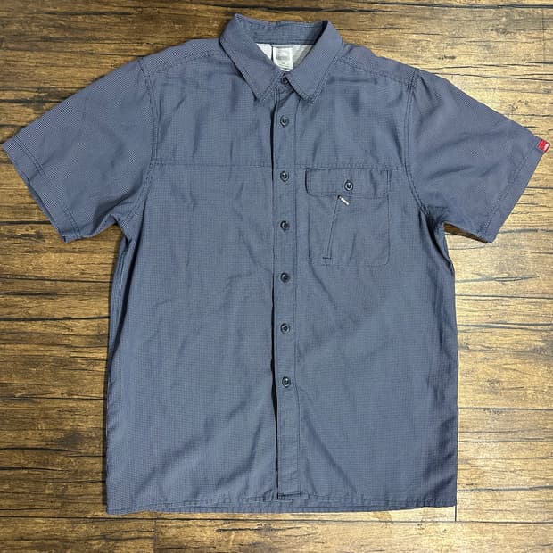 노스페이스(The North Face) 체크 패턴 아웃도어 반팔 셔츠 L