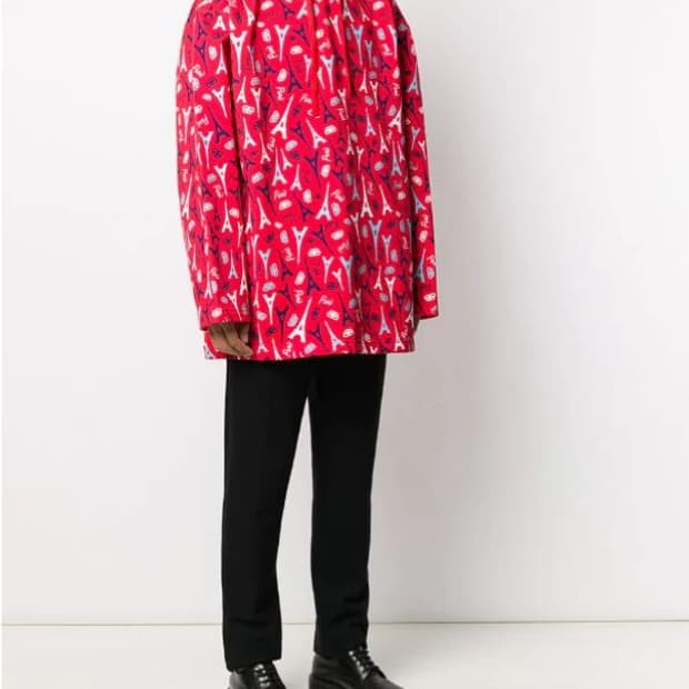 발렌시아가 에펠탑 파리패턴 남성오버사이즈 후드 100-105