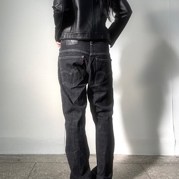 리바이스 606 블랙 데님 팬츠