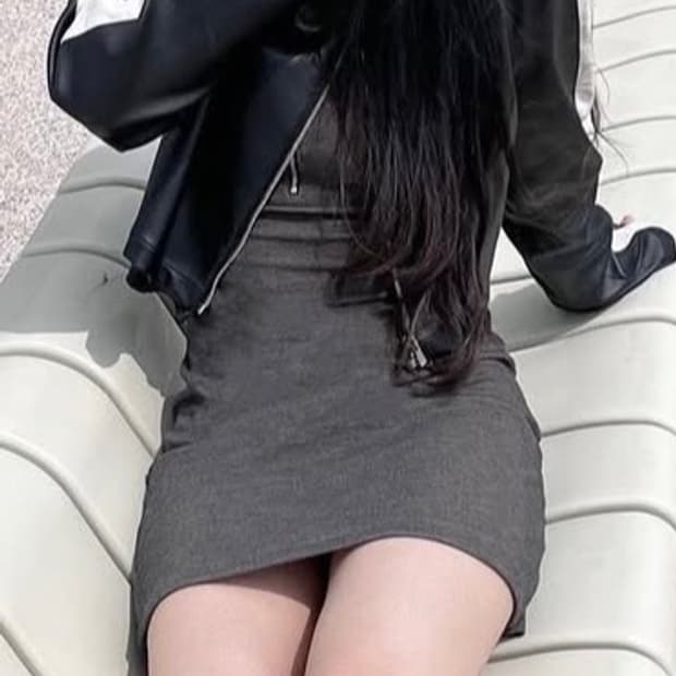 데비어퍼 크롭레더자켓