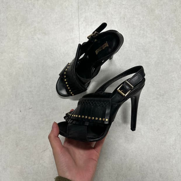 Just Cavalli 테슬 골드 스터드 힐