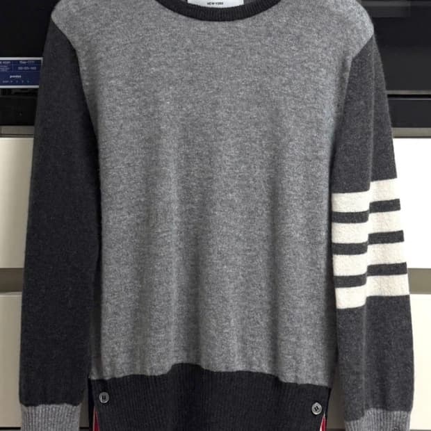 (새상품급 백화점) 톰브라운 펀믹스 캐시미어 풀오버 니트