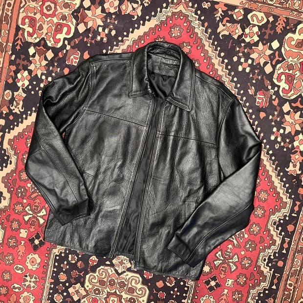 ( M-L ) 가죽자켓 레더자켓 봄버자켓 아메카지 워크웨어 빈티지가죽