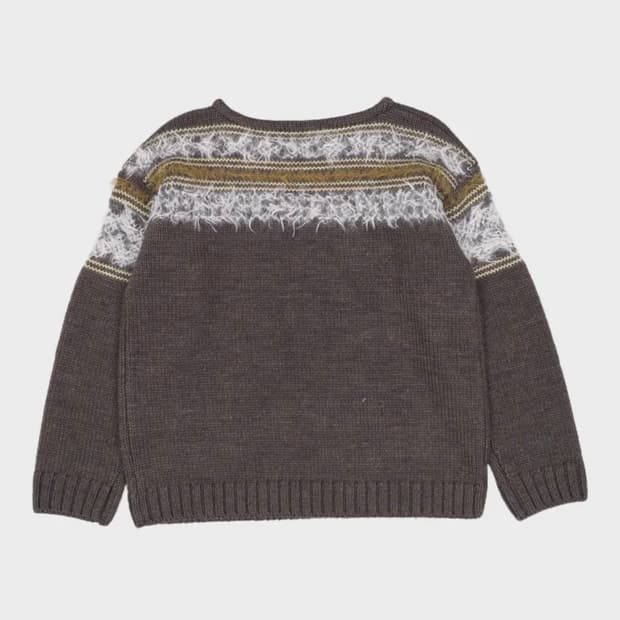 OPEN YY 오픈와이와이 니트 FAIR ISLE SWEATER CHAR