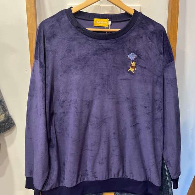 도쿄 디즈니 리조트 푸 벨벳 맨투맨 L