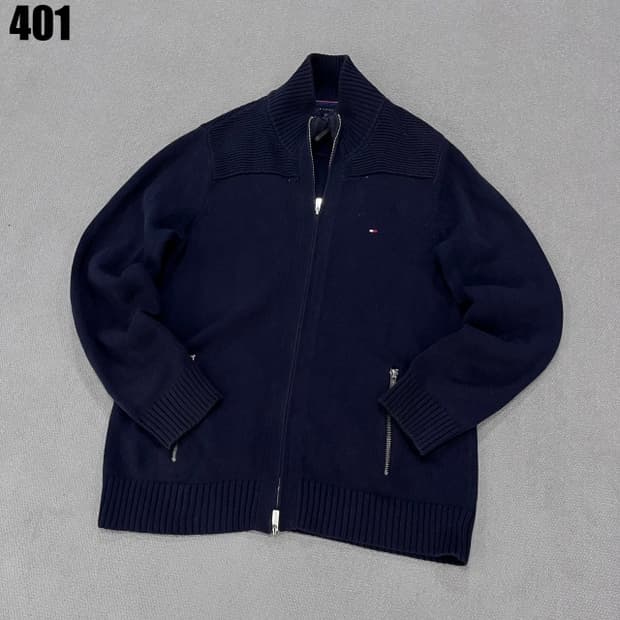 타미힐피거 네이비 가디건 
