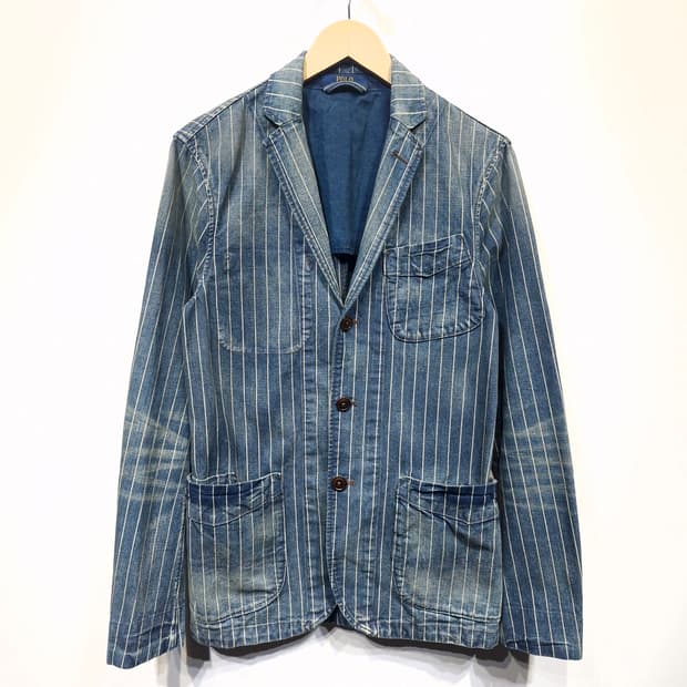 폴로랄프로렌 히코리워싱 스트라이프 데님 블레이져