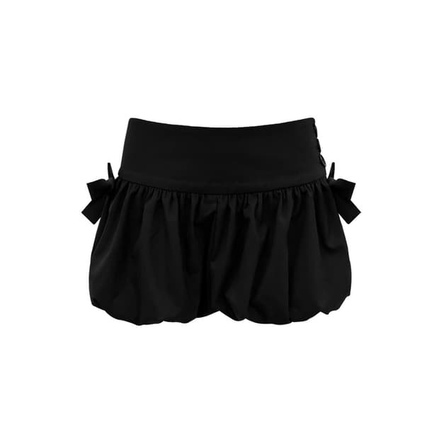체메씨 BOW BALLOON SHORTS 보우 벌룬 숏츠 쇼츠 블랙