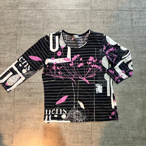 일본빈티지 Donnezmoi 핀터깔y2k 보헤미안펑크 긴팔티셔츠