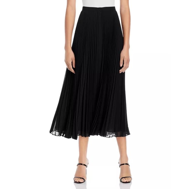 띠어리 플리츠 쉬폰 스커트