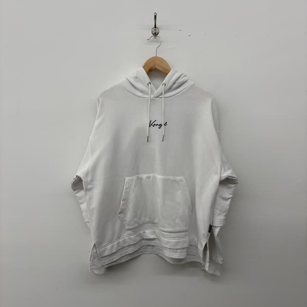 캉골 화이트 후드티 남L