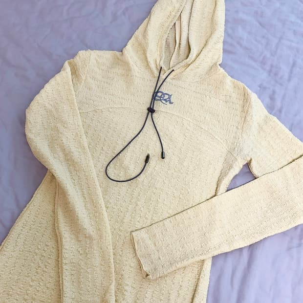 스컬프터 E-string Crinkle Hoodie Lemon
