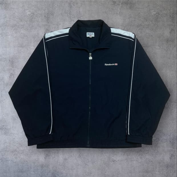 리복 올드스쿨 스몰 로고 네이비 바람막이