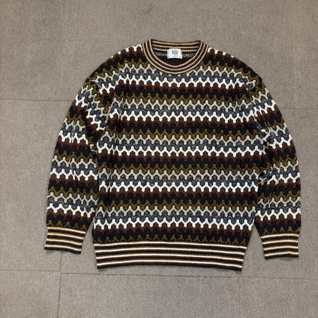 Modigliani italy 모딜리아니 빈티지 패턴 니트