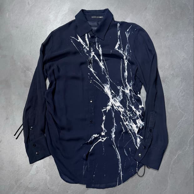 Bajra Paint Splatter See-through Shirt
