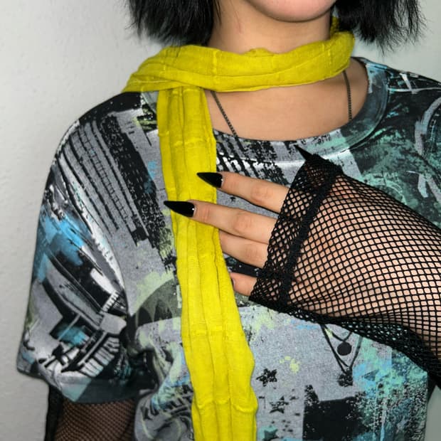 yellow light color scarf