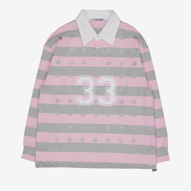 구함) 셋업이엑스이 스타 스트라이프 폴로 탑 