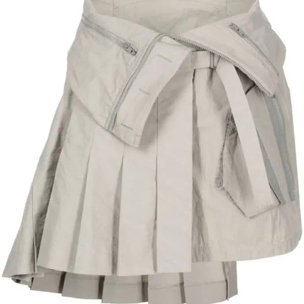 혜인서 플리츠 스커트 포그그린