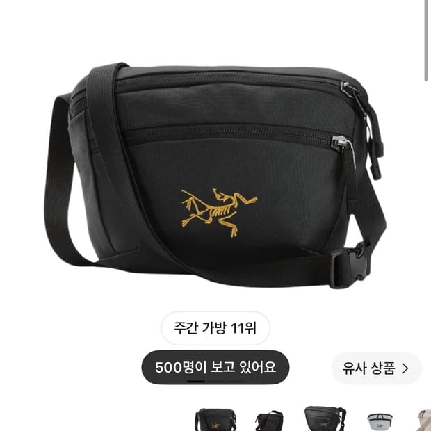 아크테릭스 맨티스 1 웨이스트팩 블랙