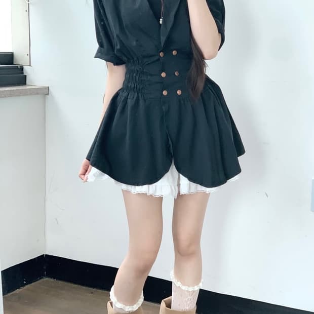 오월빈티지 블랙 페미닌 셔츠 원피스🖤🧥